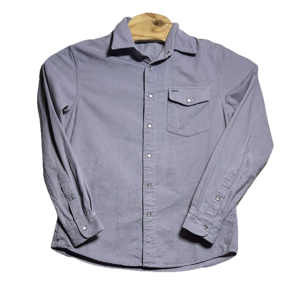 Criquet Corduroy Pearl Snap Shirt Mens Small Western‎ Austin Cowboy Lilac